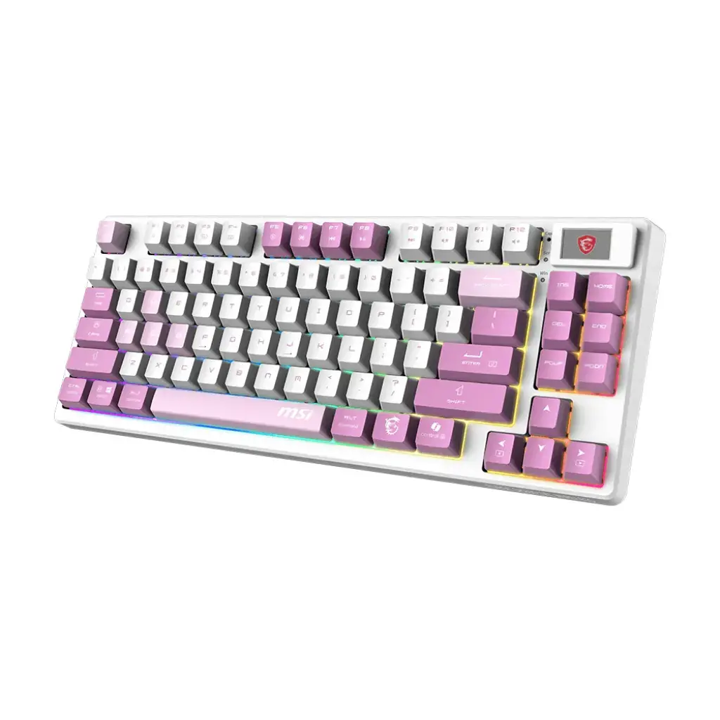 Tastatūra MSI FORGE GK600 RGB VIOLET - FORGE GK600 TKL W VIOLET FR - foto 3