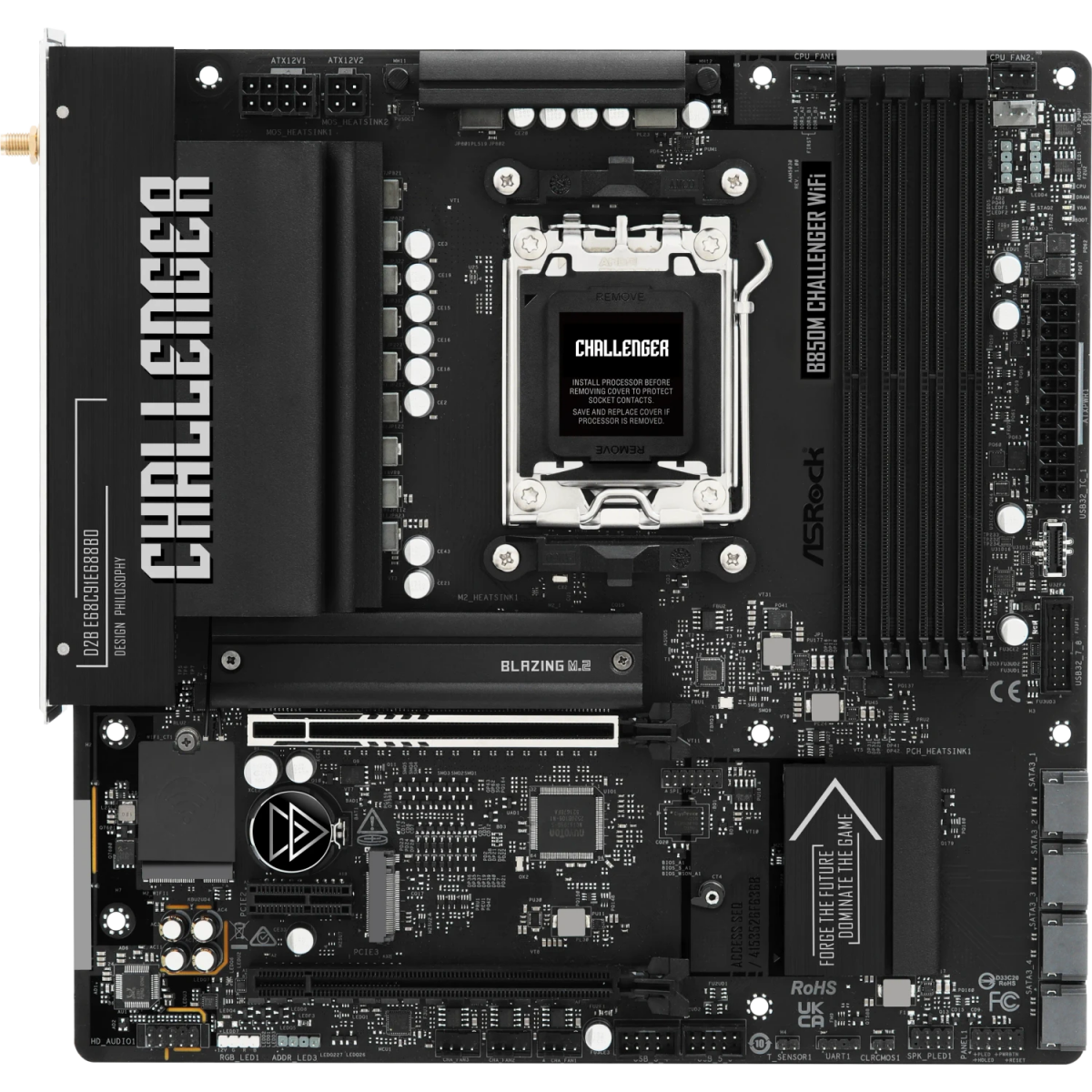 Pamatplate ASRock B850M Challenger WiFi Black (90-MXBU40-A0UAYZ)