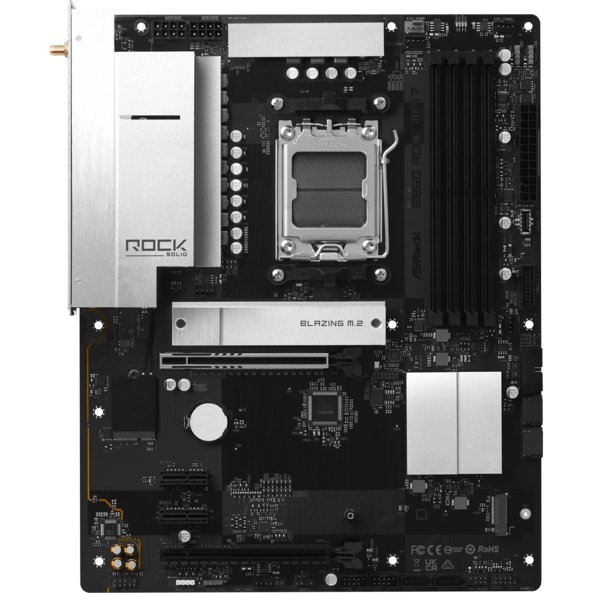 Pamatplate ASRock B850 Rock WiFi7 Black (90-MXBU20-A0UAYZ)