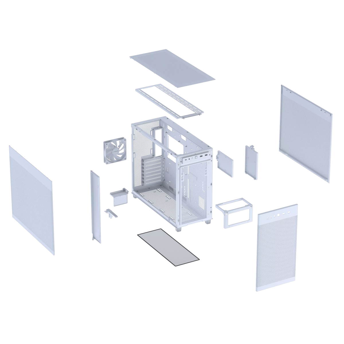 Datoru korpuss ASUS PRIME AP303 MESH WHITE (90DC00V3-B39000) - foto 5