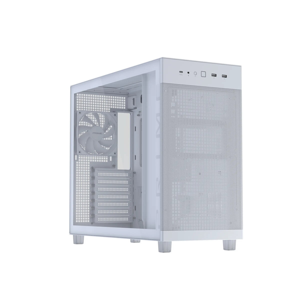 Datoru korpuss ASUS PRIME AP303 TG WHITE (90DC00V3-B39010)