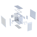 Datoru korpuss ASUS PRIME AP303 TG WHITE (90DC00V3-B39010)