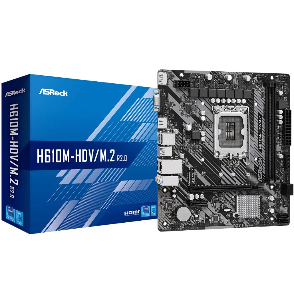 Pamatplate ASRock H610M-HDV/M.2 R2.0 (90-MXBJH0-A0UAYZ)