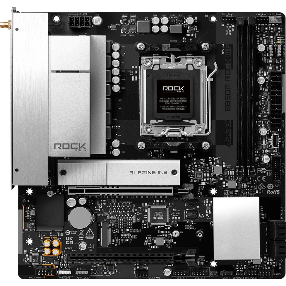 Pamatplate ASRock B850 B850M Rock WiFi Black (90-MXBU70-A0UAYZ)