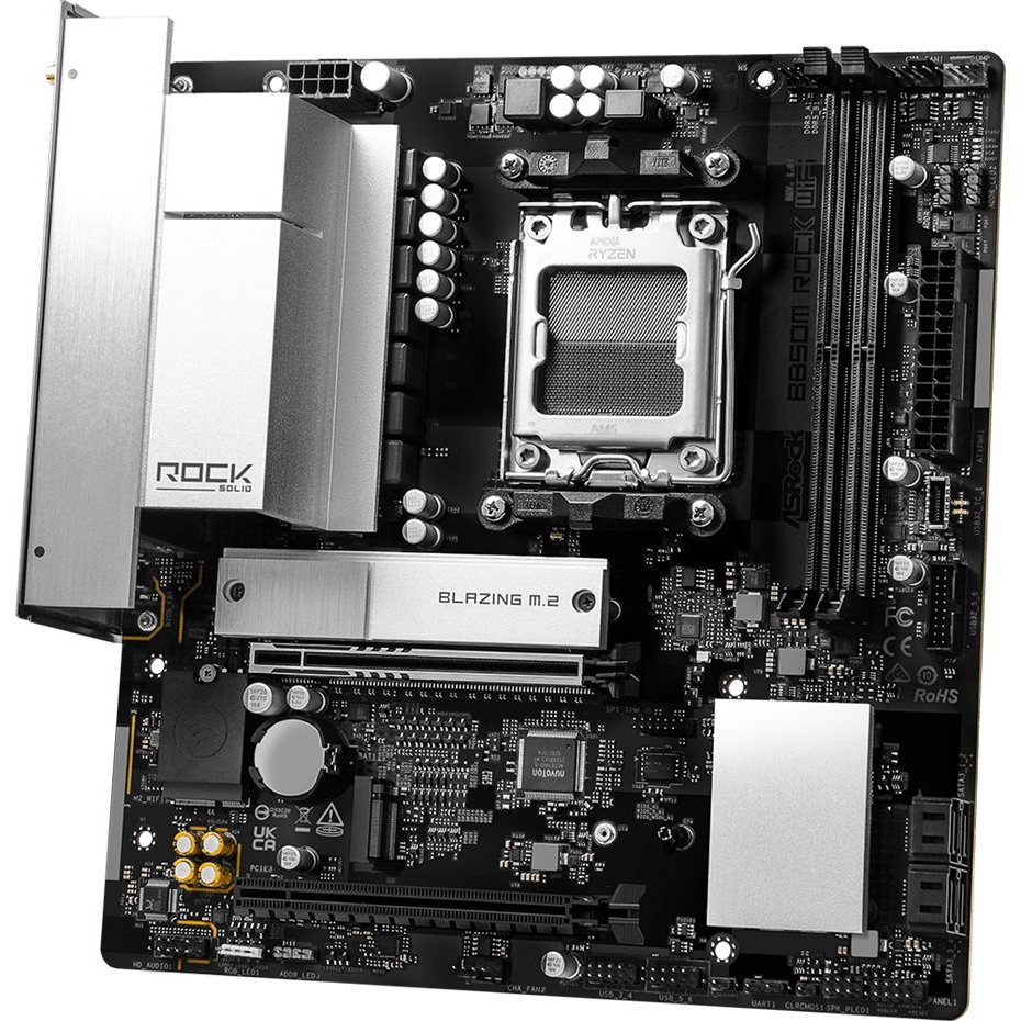 Pamatplate ASRock B850 B850M Rock WiFi Black (90-MXBU70-A0UAYZ) - foto 3