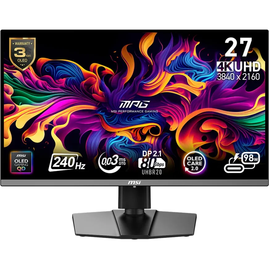 Monitors MSI MPG 272URXDE QD-OLED 26.5" Black (9S6-3CD79A-016) - MPG 272URX QD-OLED