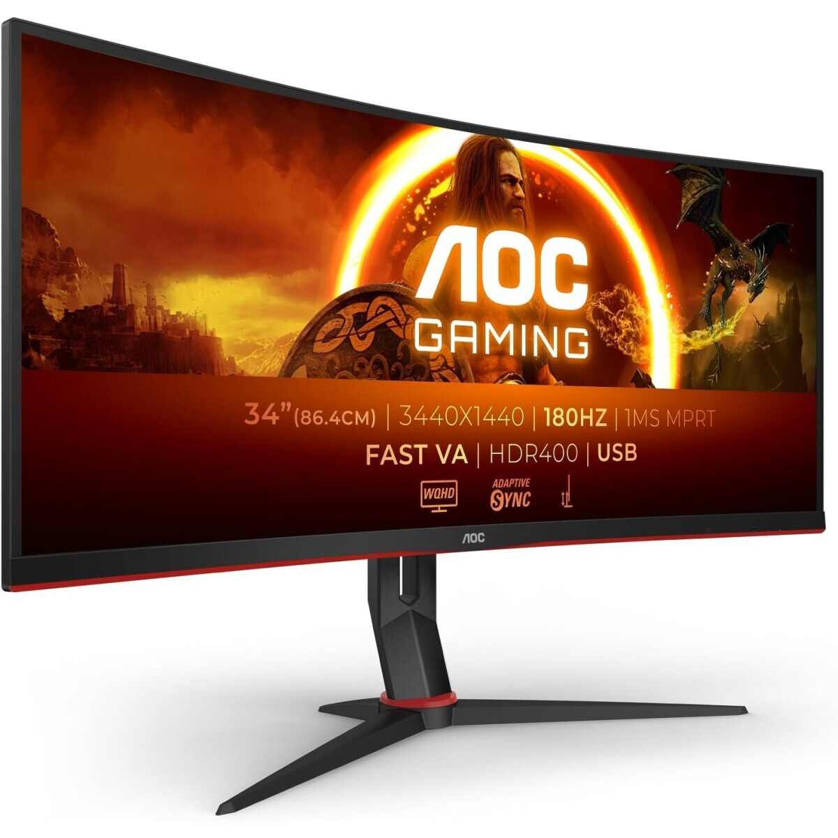 Monitors AOC Agon G2 CU34G2XP 34" Black - CU34G2XP/BK