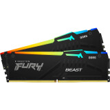 Operatīvā atmiņa Kingston Fury Beast RGB 64GB 2x32GB Black (KF560C36BBEAK2-64)