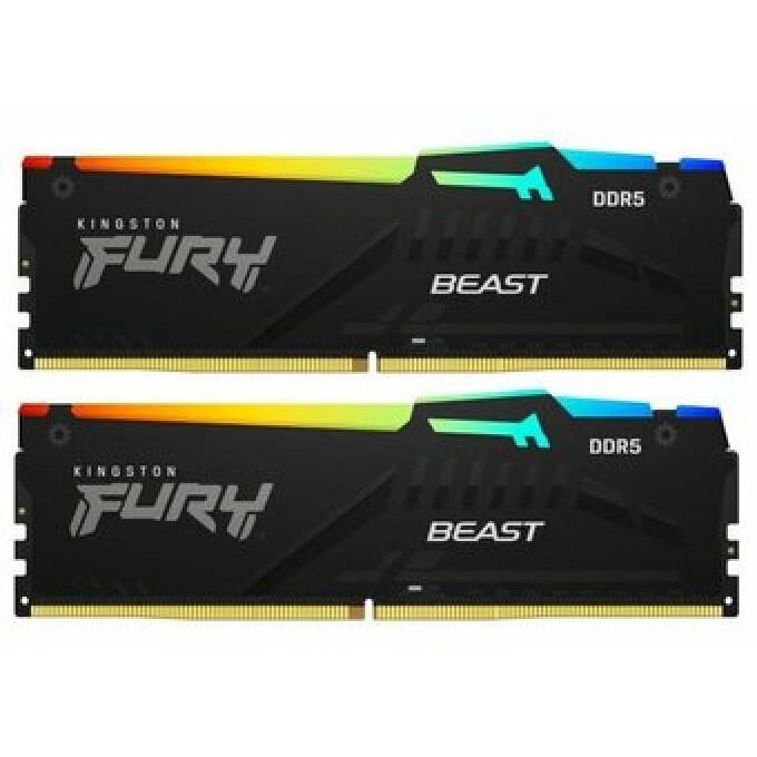 Operatīvā atmiņa Kingston Fury Beast RGB 16GB 2x8GB Black (KF560C36BBEAK2-16)
