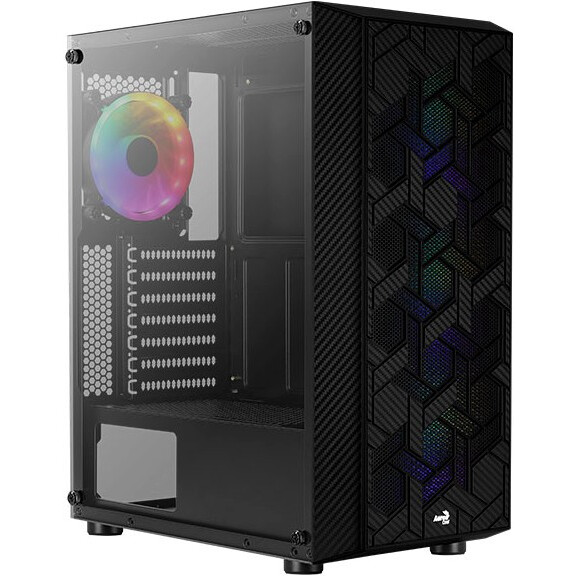 Gehäuse AeroCool Hive FRGB Black - Hive-G-BK-v2/ACCM-PV27043.11
