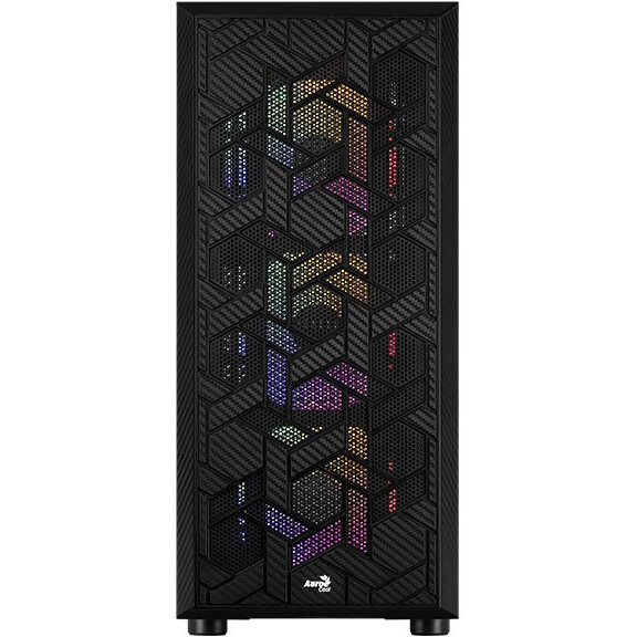 Gehäuse AeroCool Hive FRGB Black - Hive-G-BK-v2/ACCM-PV27043.11 - Foto 7