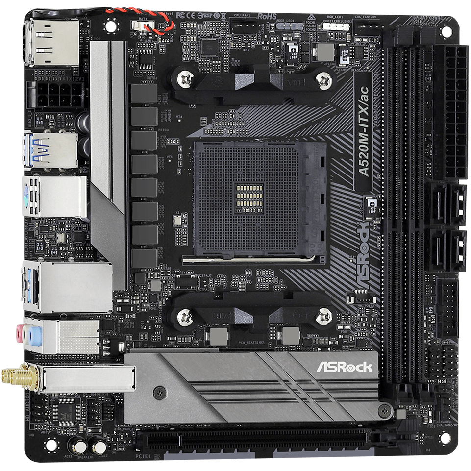 Mainboard ASRock A520M-ITX/AC - Foto 3