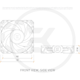 Ventilateur pour radiateur de refroidissement liquide EKWB EK-Vardar X3M 120ER D-RGB