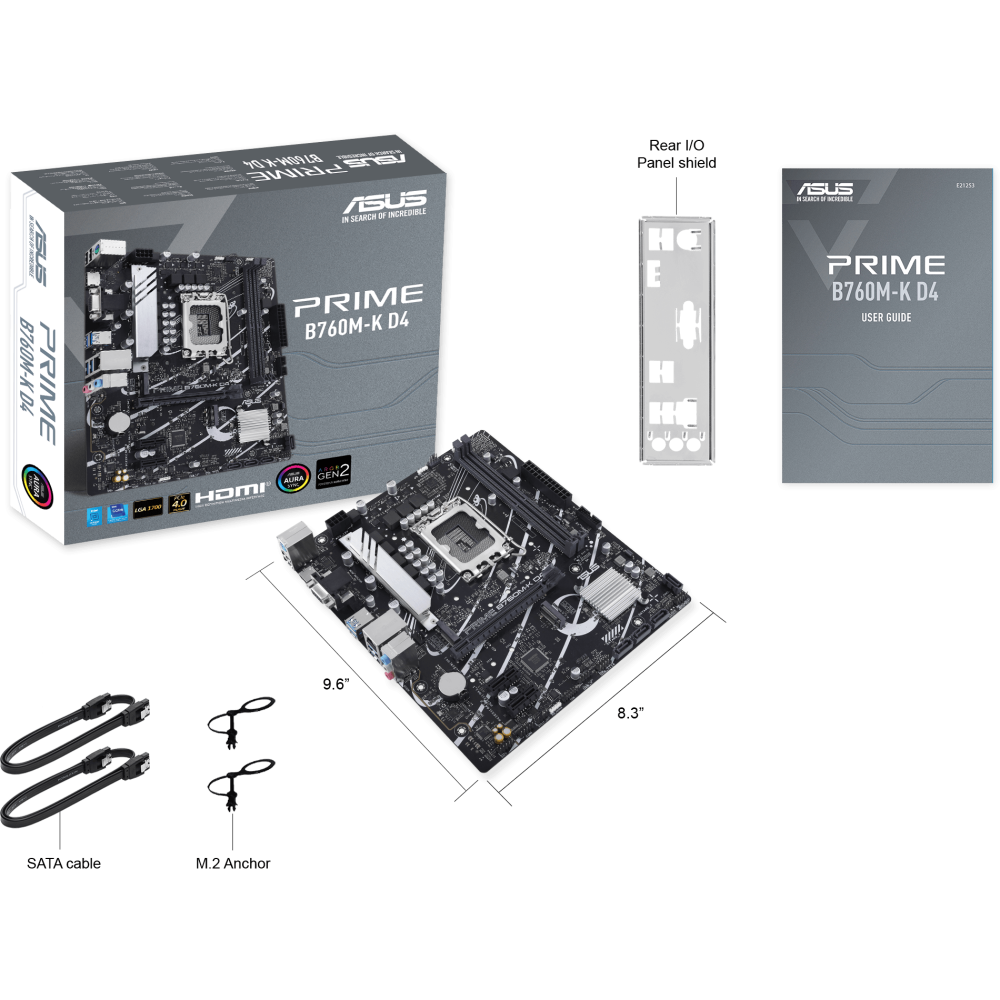 Mainboard ASUS PRIME B760M-K D4 - Foto 5