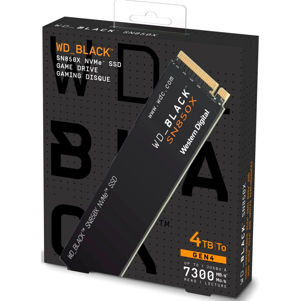 SSD interne 4TB WD Black SN850X (WDS400T2X0E) - WDS400T2X0E/WDBB9G0040BNC - photo 2