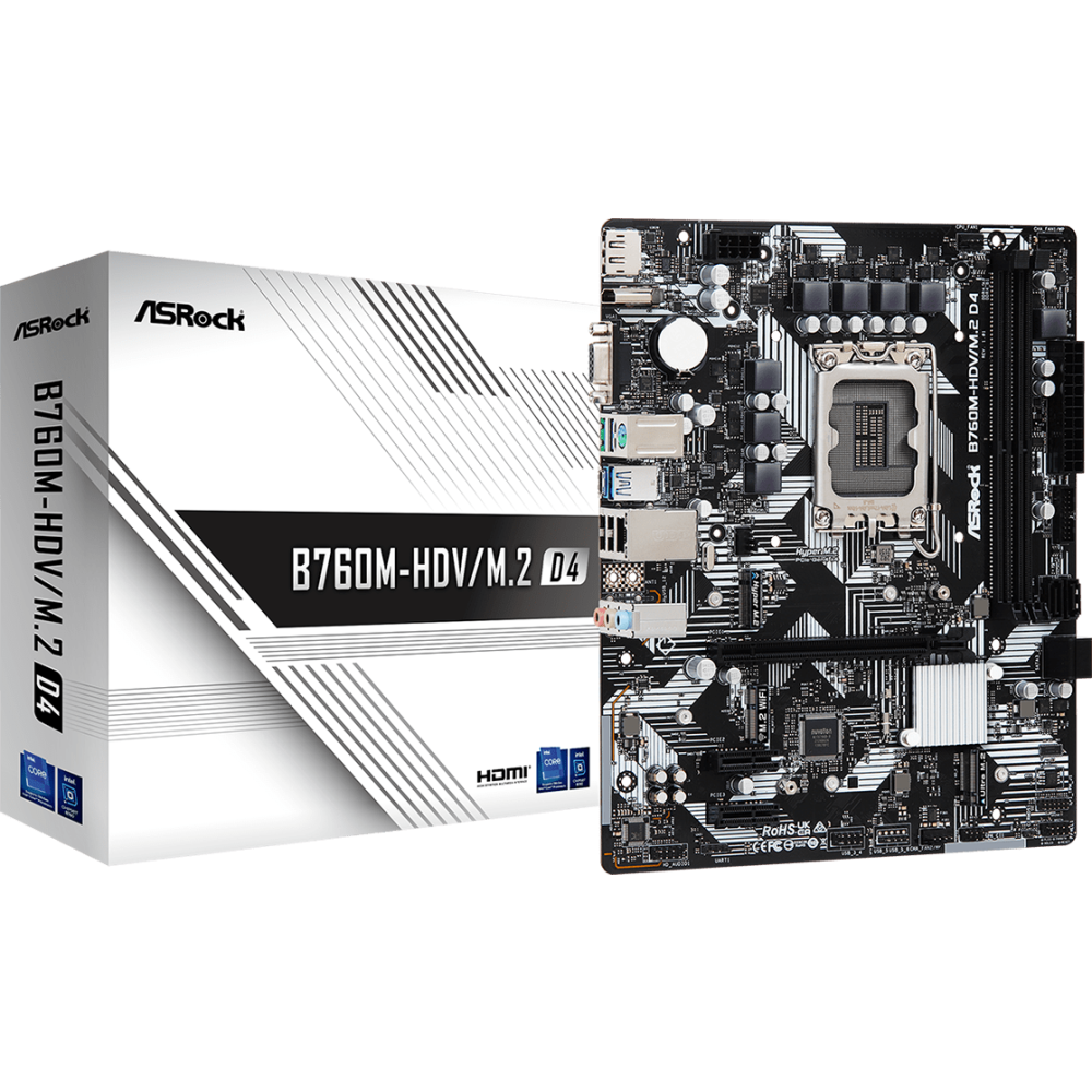 Mainboard ASRock B760M-HDV/M.2 D4 - Foto 5
