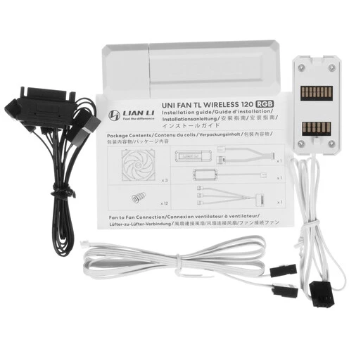 Gehäuselüfter Lian Li UNI Fan TL Wireless ARGB 120 White (3 pcs) - G99.12TL1W3W.R0 - Foto 7