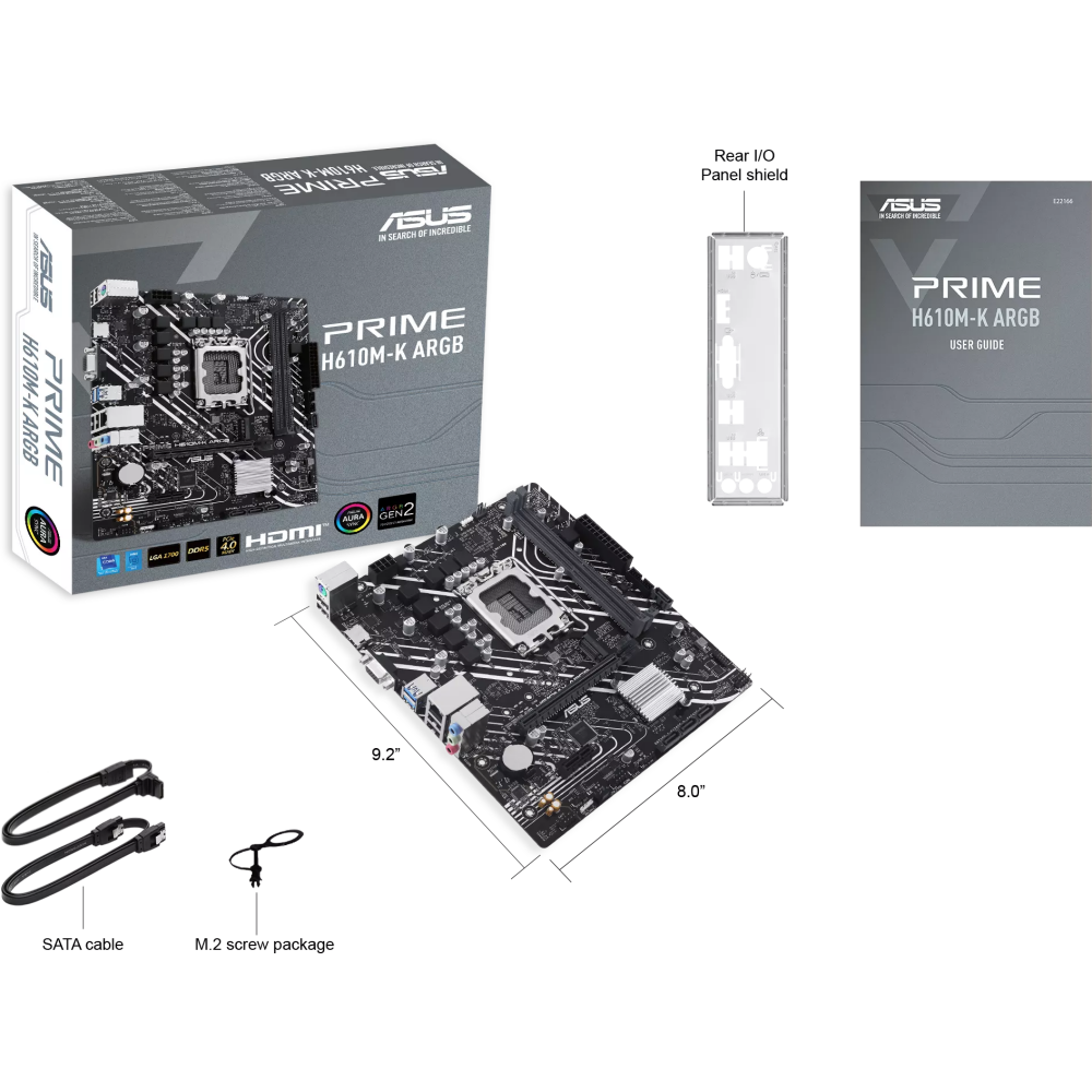 Mainboard ASUS PRIME H610M-K ARGB - Foto 5