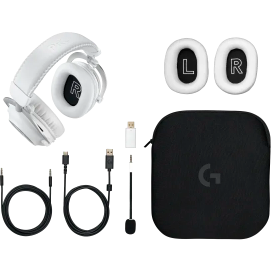 Headset Logitech G PRO LightSpeed White (981-001269) - Foto 6