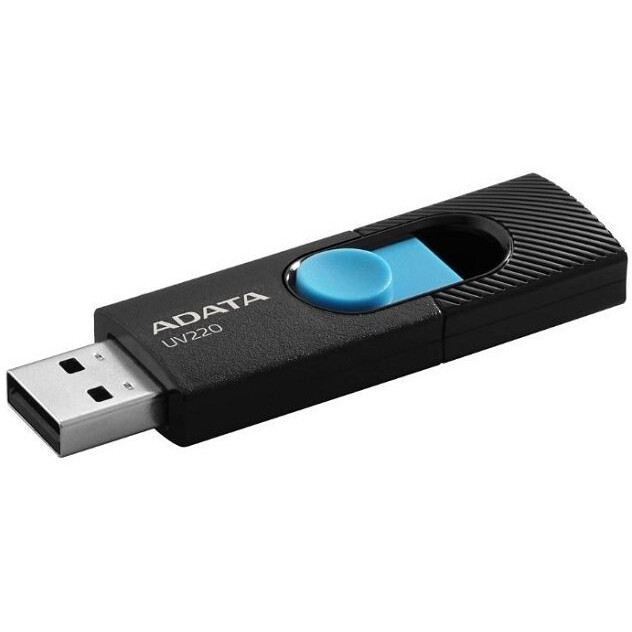 USB zibatmiņa ADATA UV220 64Gb Black/Blue (AUV220-64G-RBKBL) - foto 2