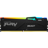 Mémoire vive 16GB DDR5 6400MHz Kingston Fury Beast Black RGB (KF564C32BBEA-16)