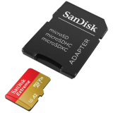Carte mémoire 256GB MicroSD SanDisk Extreme + SD adapter (SDSQXAV-256G-GN6MA)