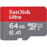 Carte mémoire 64GB MicroSD SanDisk Ultra + SD adapter (SDSQUAB-064G-GN6MA)