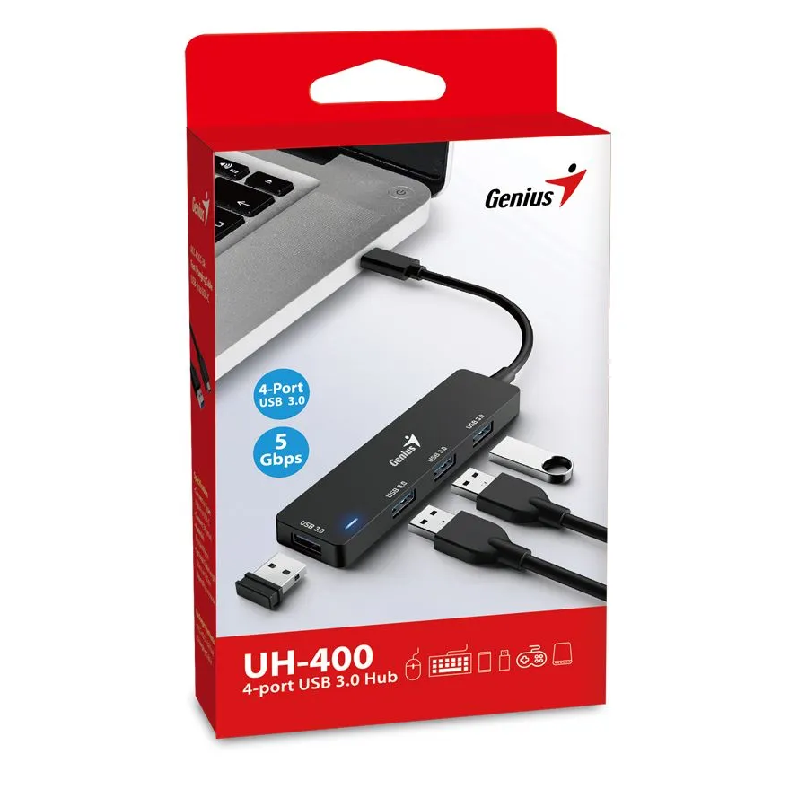 USB-Hub Genius UH-400 - 31240002400 - Foto 2