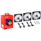 Ventilateur pour boîtier ADATA XPG VENTO 120 ARGB PWM Black (3 pcs) (VENTO120ARGBPWM3C-BKCWW)