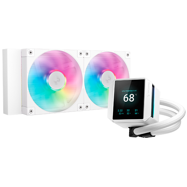 Système de refroidissement liquide DeepCool MYSTIQUE 240 ARGB WH - R-LX240-WHDSNMCP-G-1