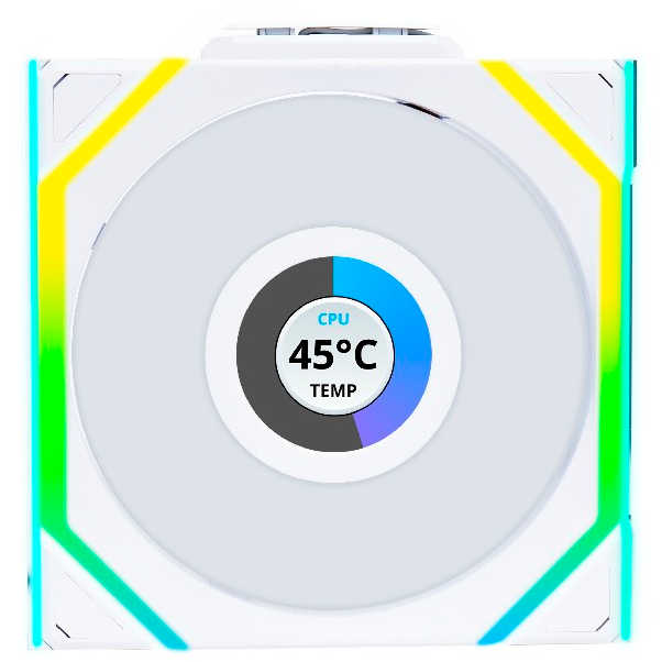 Gehäuselüfter Lian Li UNI Fan SL Wireless LCD 120 Reverse Blade White - G99.12RSLLCD1W1W.R0