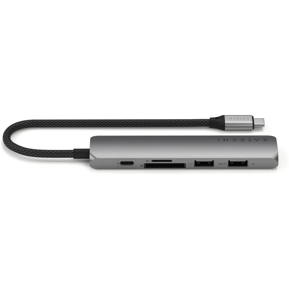Docking-Station Satechi 6-in-1 USB-C Slim Multiport Adapter Space Grey - ST-P6SM - Foto 2