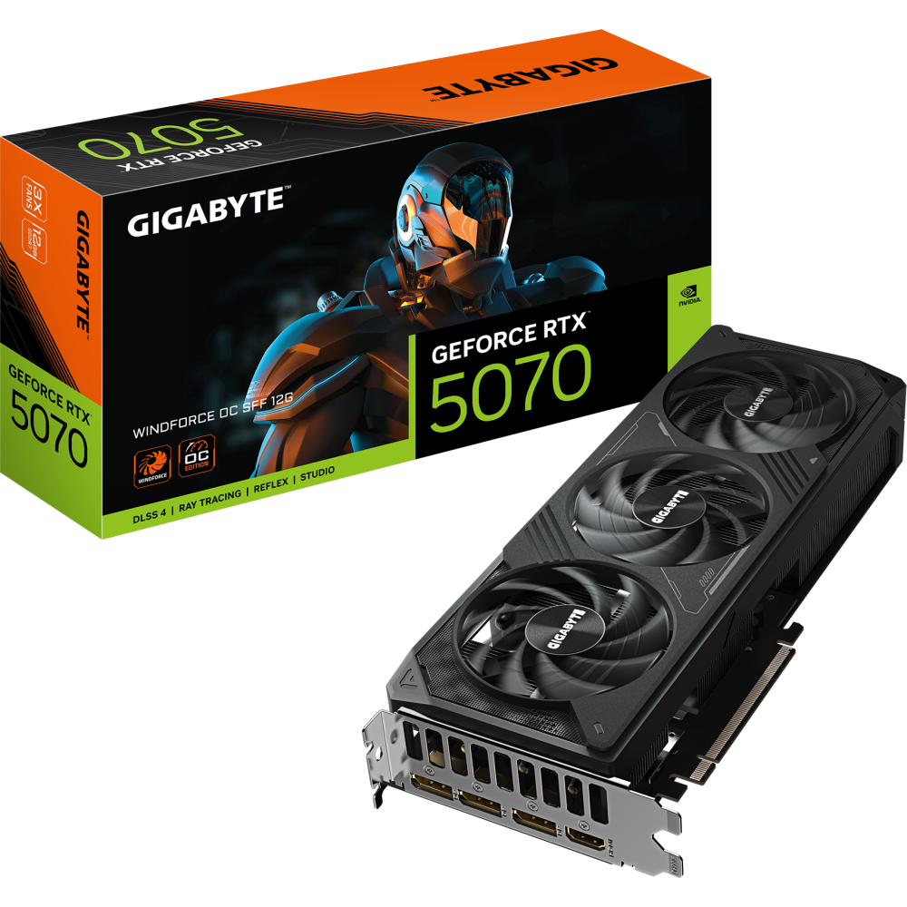Grafikkarte NVIDIA GeForce RTX 5070 Gigabyte WINDFORCE OC SFF 12GB (GV-N5070WF3OC-12GD) - Foto 10