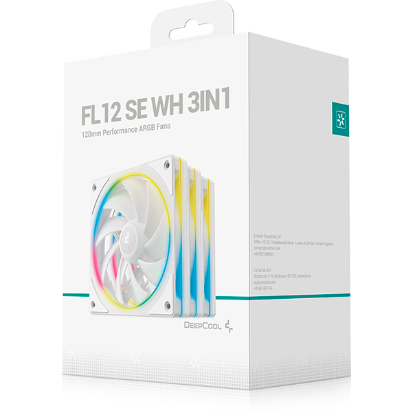 Gehäuselüfter DeepCool FL12 SE WH (3 pcs) - R-FL12SE-WHAPN3-G - Foto 6