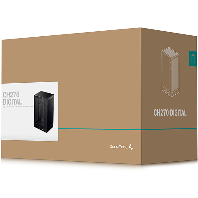 Gehäuse DeepCool CH270 Digital Black - R-CH270-BKNDM0-G-1 - Foto 11