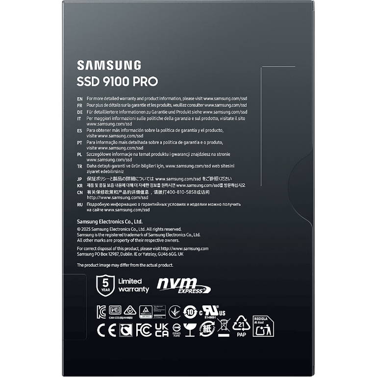 SSD-Speicher 1TB Samsung 9100 PRO (MZ-VAP1T0BW) - Foto 7