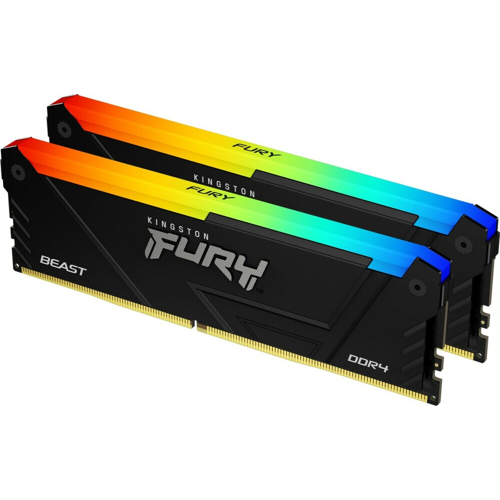 Mémoire vive 32GB DDR4 3600MHz Kingston Fury Beast RGB (KF436C18BB2AK2/32) (2x16GB KIT) - photo 2