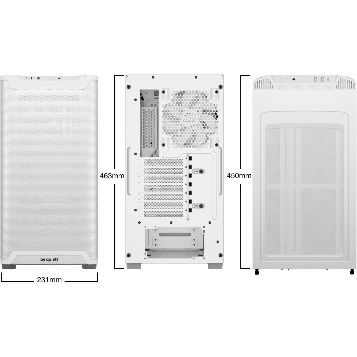 Gehäuse Be Quiet Pure Base 501 Airflow Window White - BGW75 - Foto 2