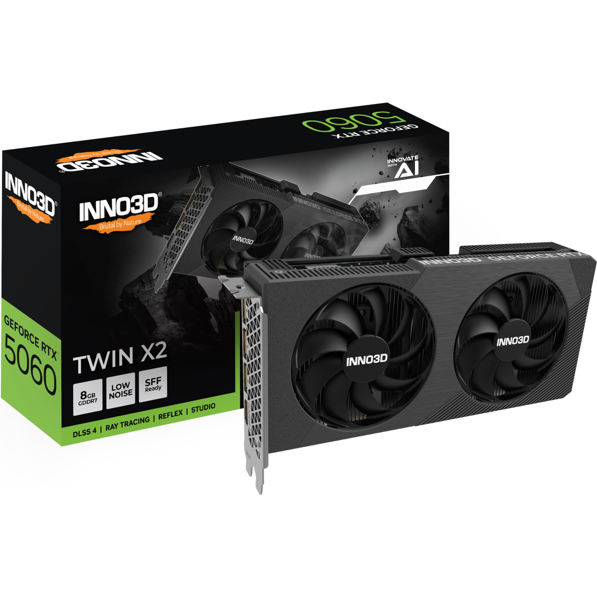 carte vidéo NVIDIA GeForce RTX 5060 INNO3D Twin X2 8GB (N50602-08D7-195071N) - photo 3