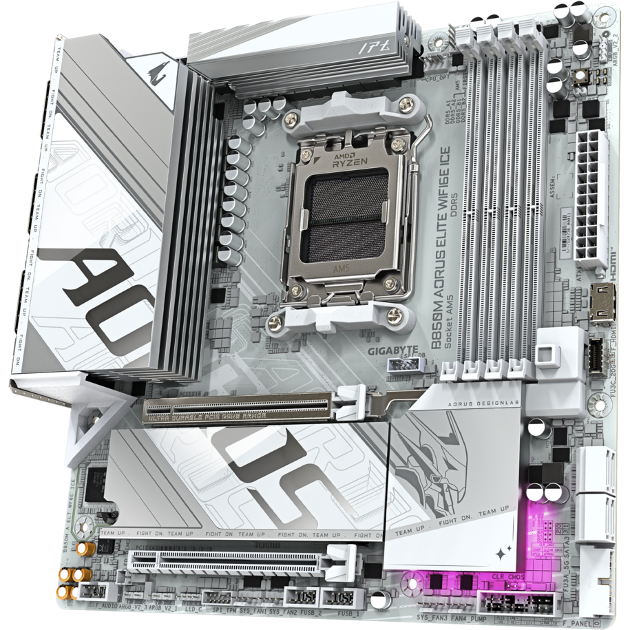 Mainboard Gigabyte B850M AORUS ELITE WIFI6E ICE - Foto 3