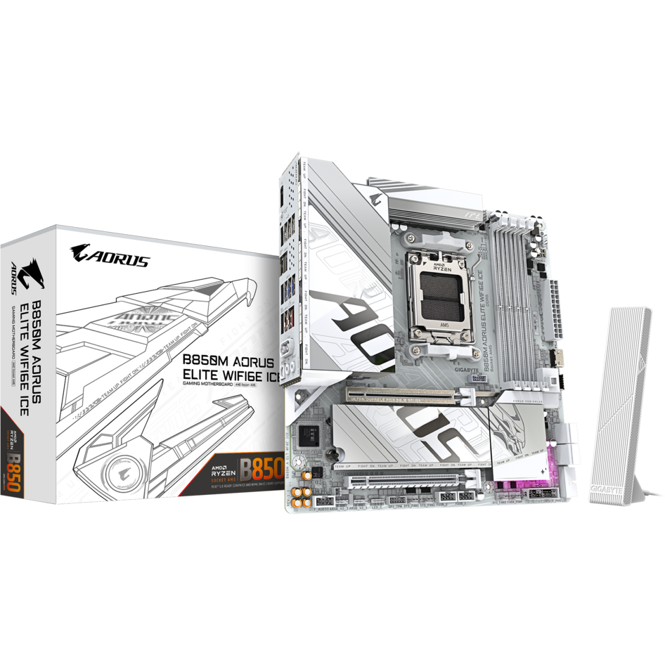 Mainboard Gigabyte B850M AORUS ELITE WIFI6E ICE - Foto 5