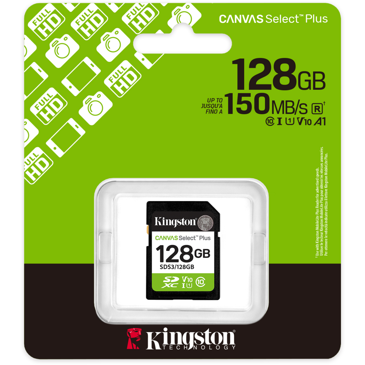 Speicherkarte 128GB SD Kingston Canvas Select Plus (SDS3/128GB) - Foto 3