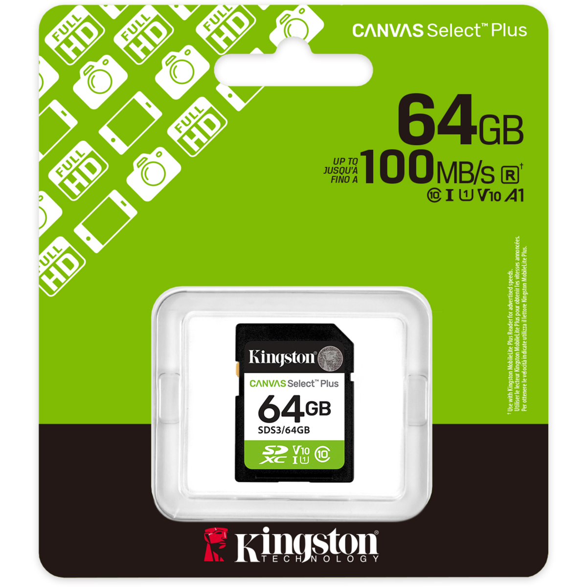 Speicherkarte 64GB SD Kingston Canvas Select Plus (SDS3/64GB) - Foto 3