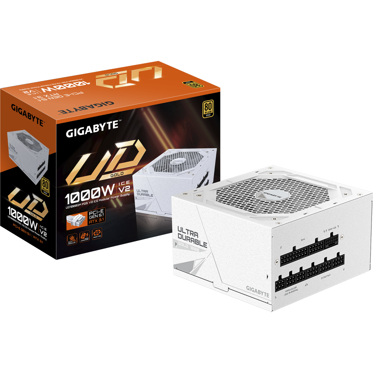 Alimentation électrique 1000W Gigabyte GP-UD1000GM PG5 ICE - photo 7