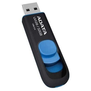 USB zibatmiņa ADATA  UV128 32Gb Black/Blue (AUV128-32G-RBE) - foto 2