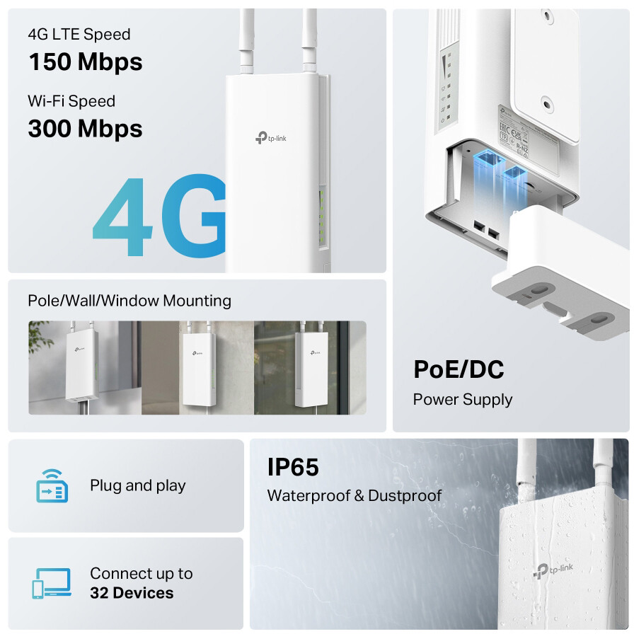 routeur Wi-Fi TP-Link TL-MR100-OUTDOOR - photo 4