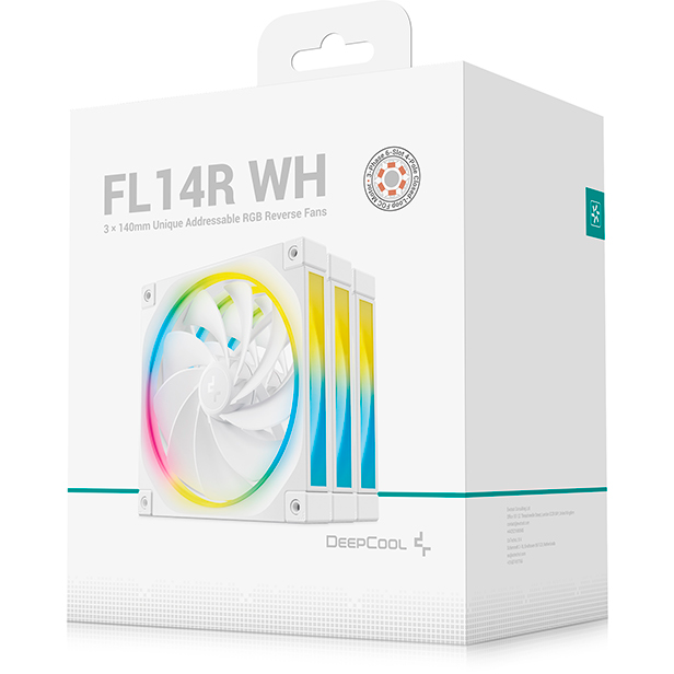 Gehäuselüfter DeepCool FL14R WH (3 pcs) - R-FL14R-WHAPN3-G - Foto 7