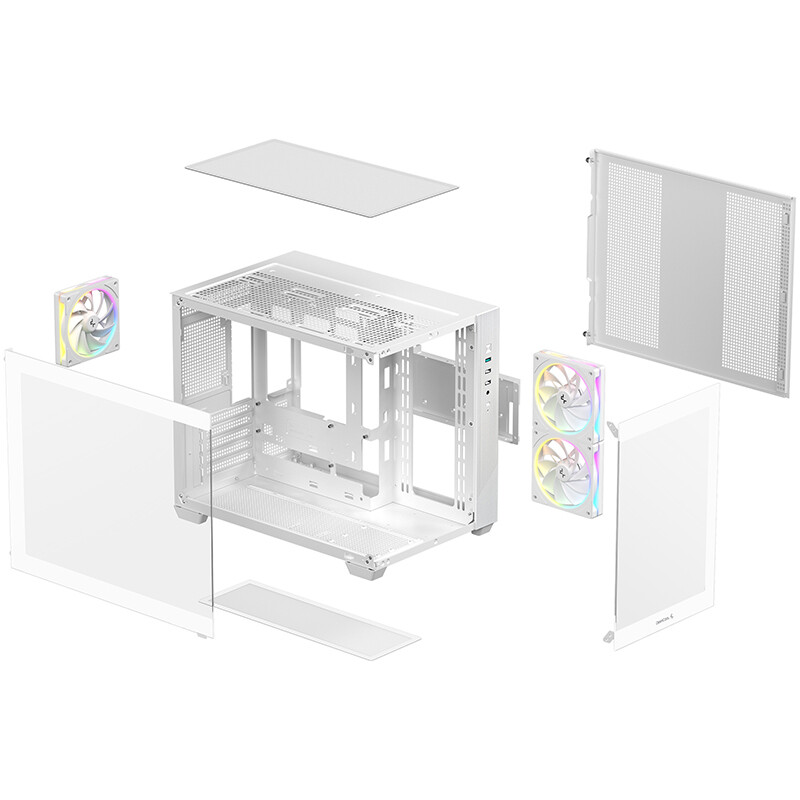 Gehäuse DeepCool CG330 3F White - R-CG330-WHNGM3-G - Foto 10