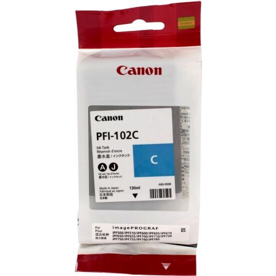 Cartouche Canon PFI-102 Cyan - 0896B001