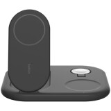 Chargeur sans fil Belkin 3-in-1 Magnetic Foldable Wireless Charger with Qi2 15W Black (WIZ029vfBK)